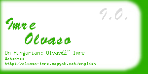 imre olvaso business card